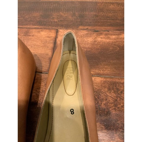See By Chloe Caramel Brown Leather Mary Jane Flats, Size 8 (US) 38.5 (EUR) - Picture 3 of 9